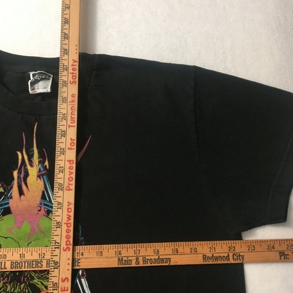 #DD Fox Racing Multicolored graphic Logo T Shirt large skull lightning foxhead - Picture 10 of 10